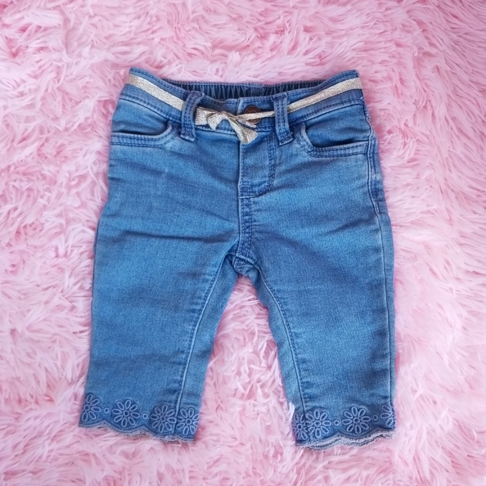 Baby Bgosh Embroidered Bottom Skinny Jeans
